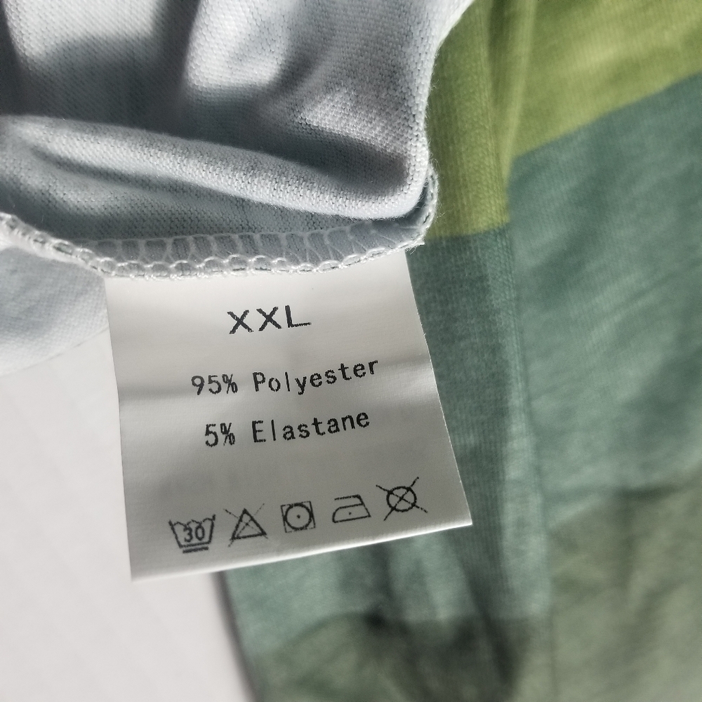 WOMEN'S GREEN AND WHITE STRIPED SHIRT SIZE XXL - Picture 3 of 8